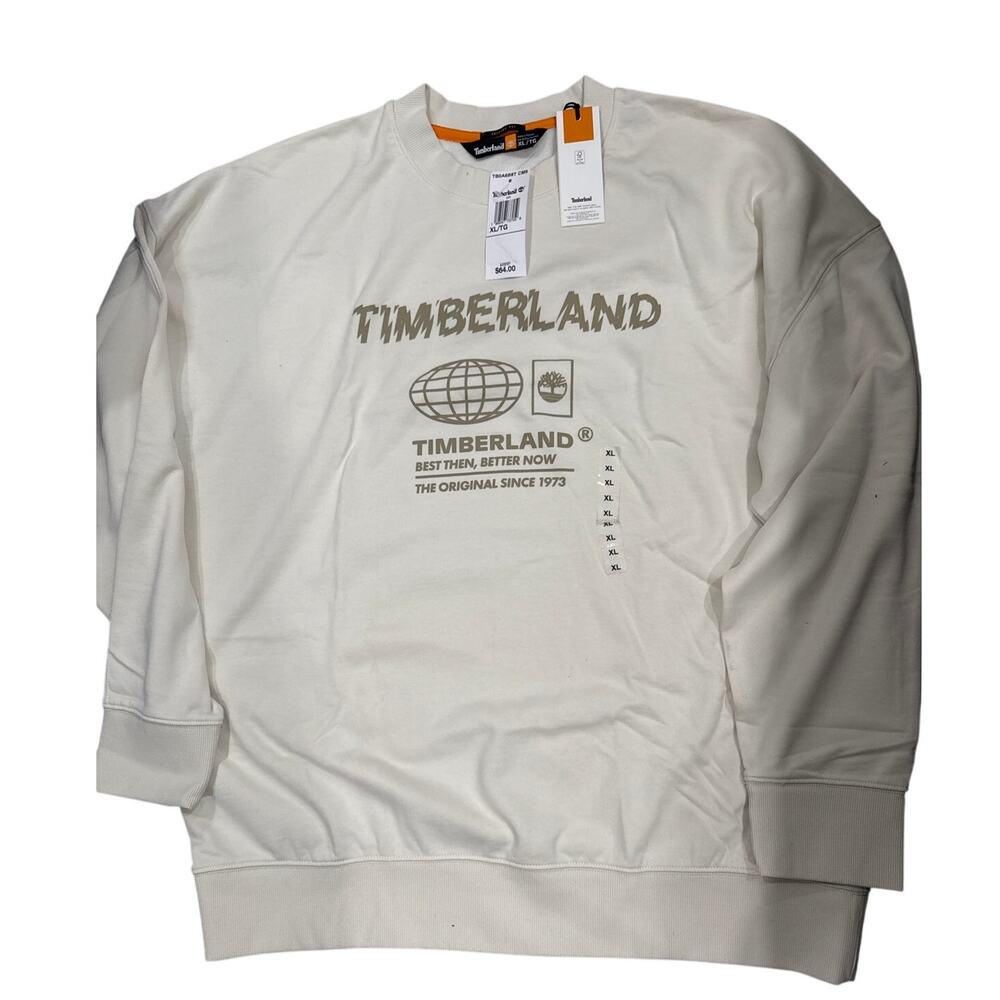 Timberland Brushed Cream Crewneck Sweatshirt - Size: XL